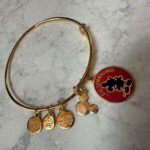 Alex and Ani Gold Red Disney Mickey Mouse Bracelet EXCELLENT Condition